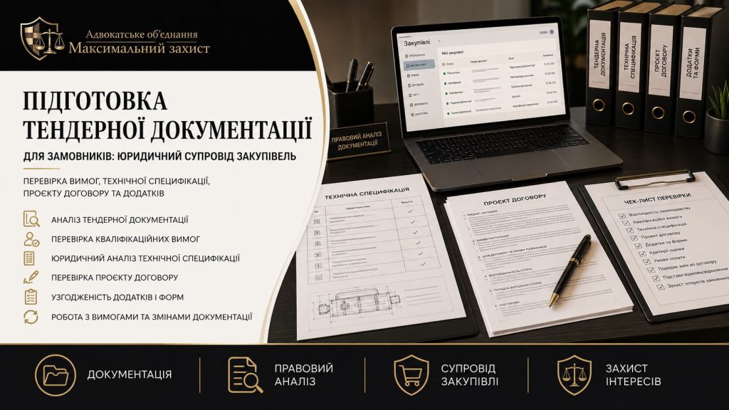 Підготовка тендерної документації для замовника Тендерна документація на робочому столі – підготовка тендерної документації для замовника