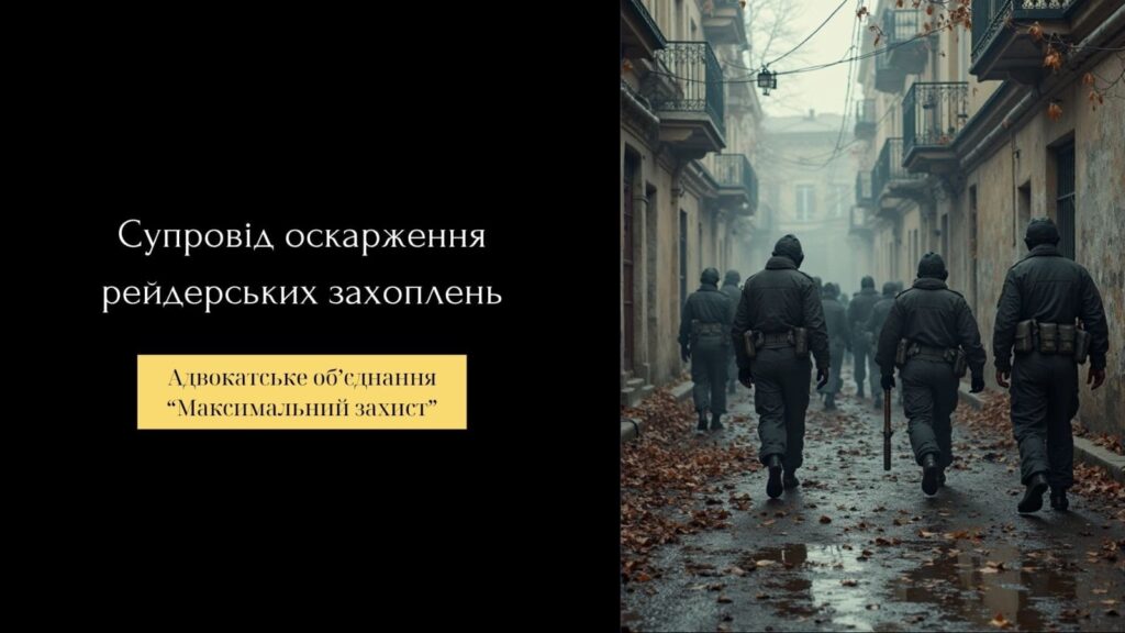 Супровід справ, пов’язаних із рейдерськими захопленнями