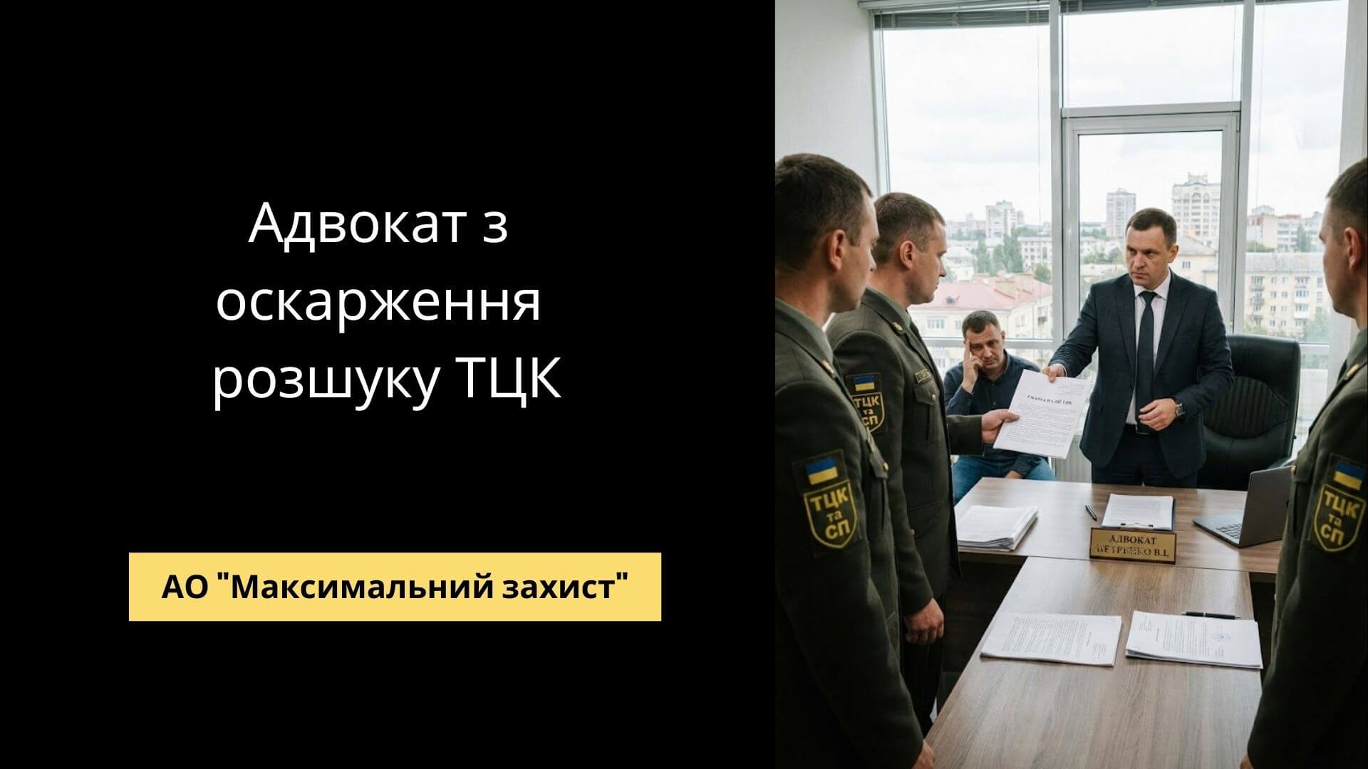 Адвокат оскаржує розшук ТЦК - зняття з розшуку