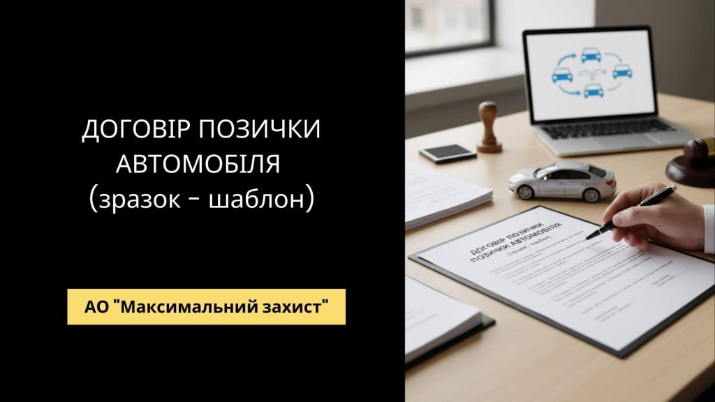 Договір позички автомобіля - зразок та шаблон для безоплатного користування авто