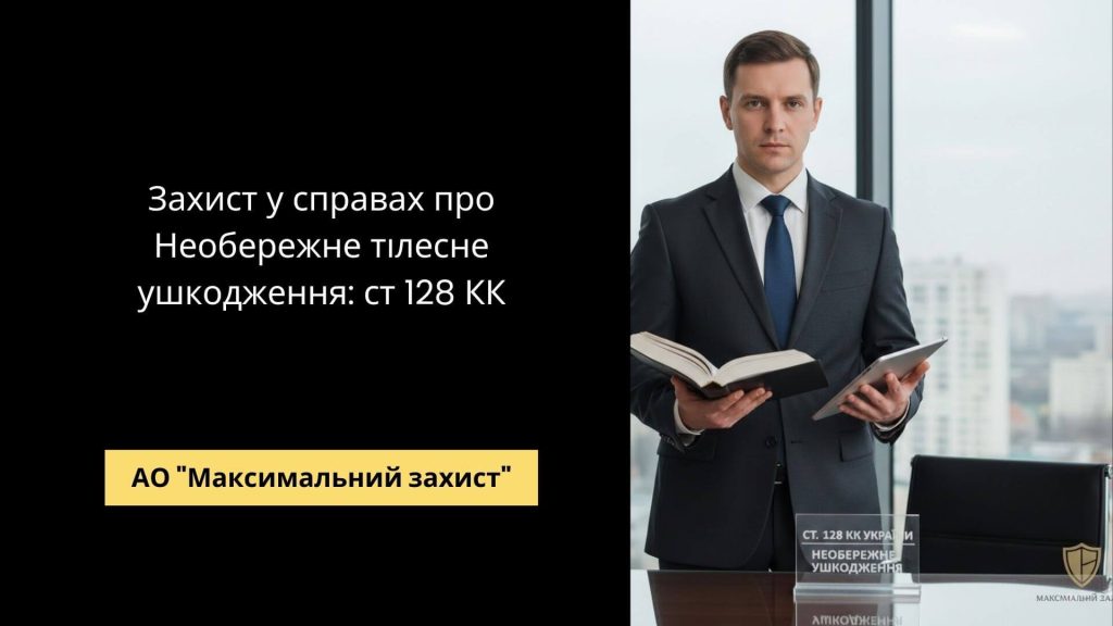 Адвокат у справі за ст. 128 КК - необережне тілесне ушкодження