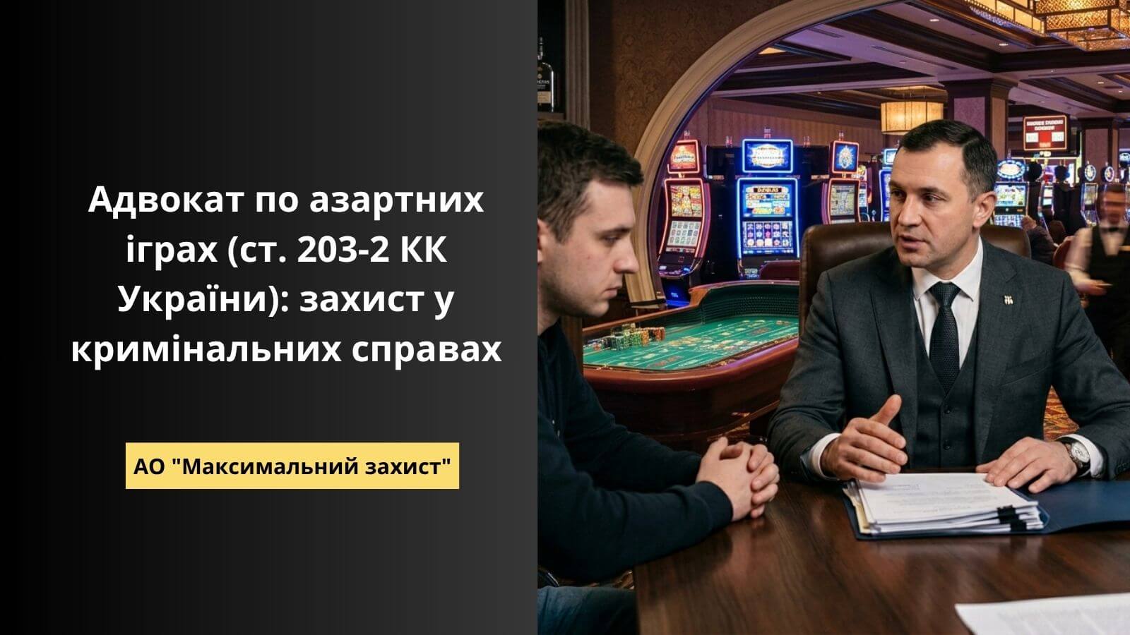 адвокат по статті 203-2 КК України