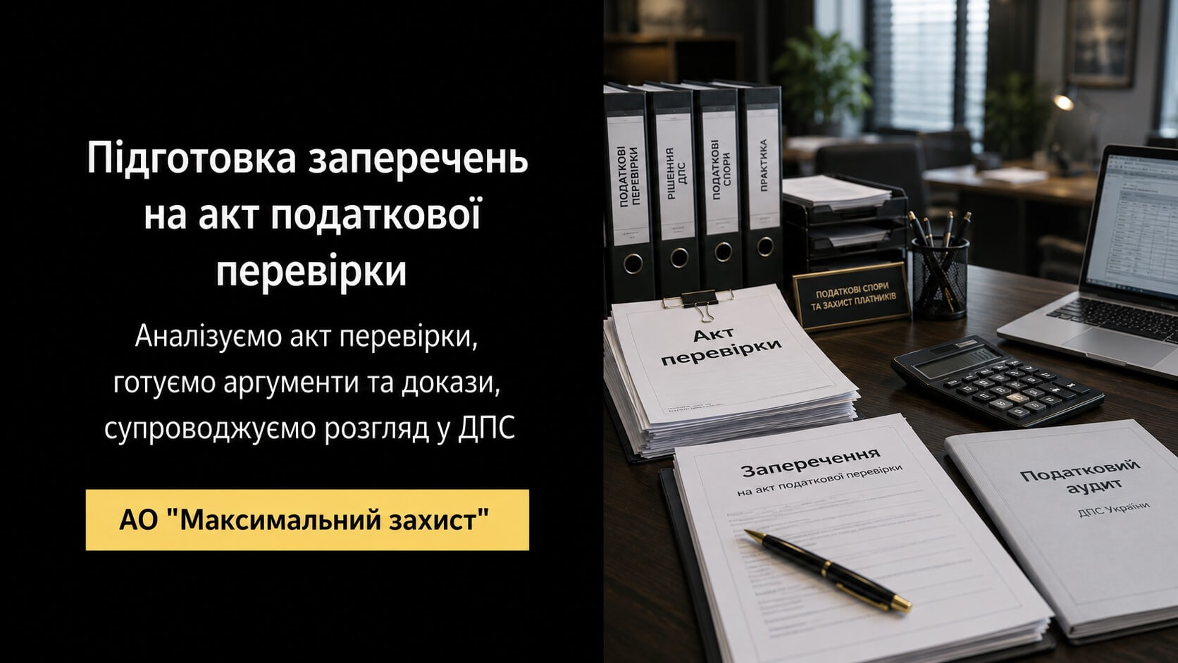 Адвокат готує податкові документи – підготовка заперечень на акт податкової перевірки