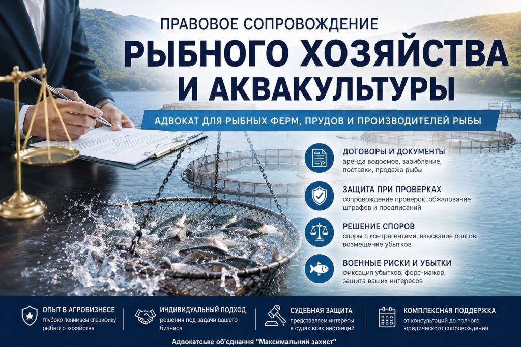 Правовое сопровождение рыбного хозяйства и аквакультуры – адвокат