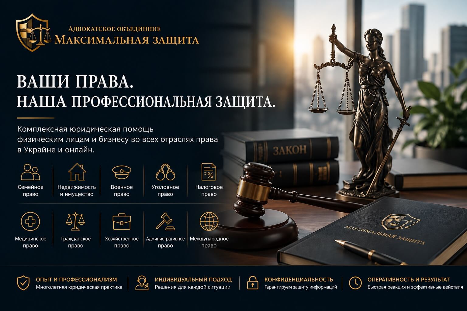 Адвокатское объединение Максимальная защита – комплексная юридическая помощь физическим лицам и бизнесу