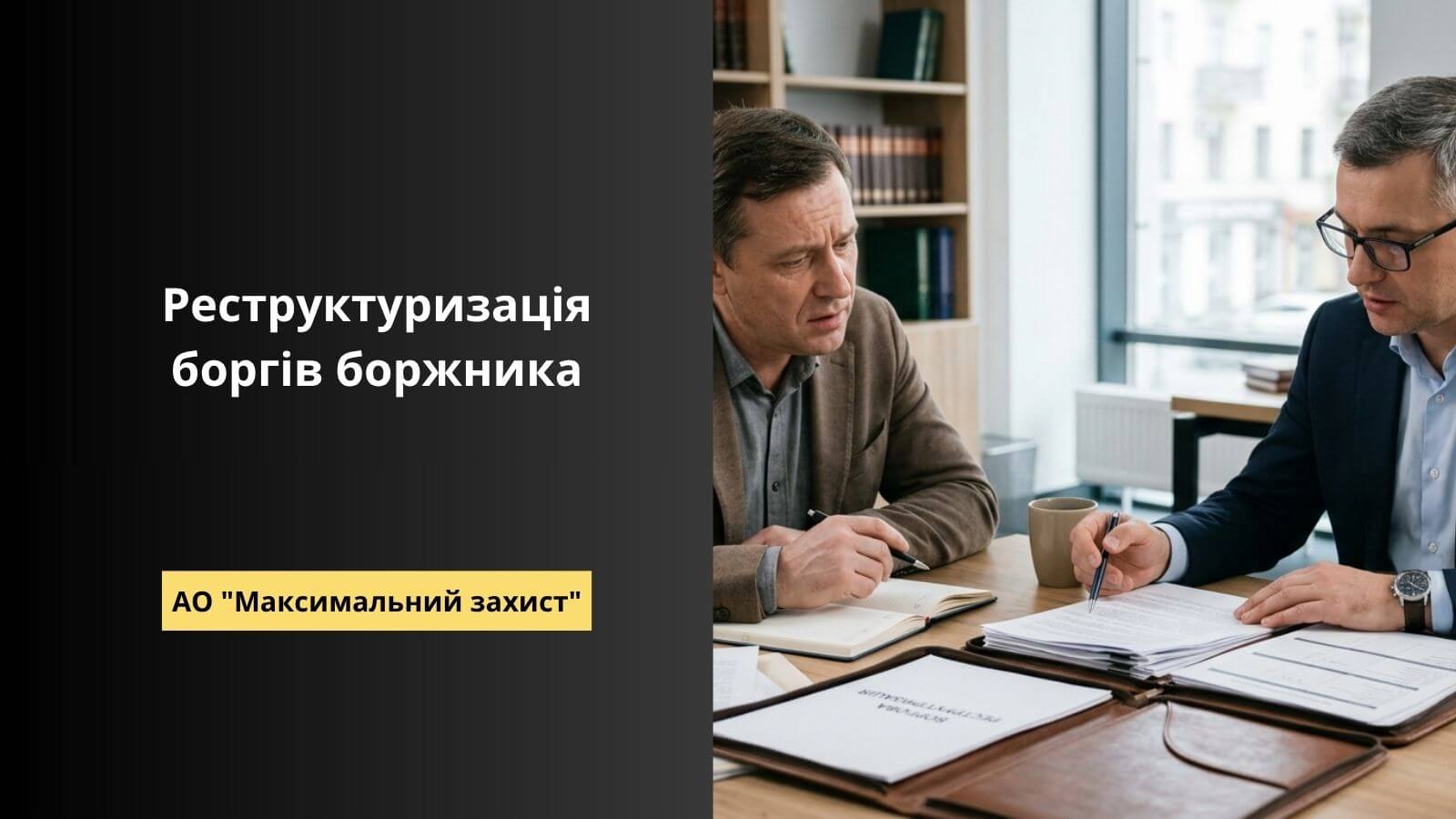 реструктуризація боргів боржника | Адвокат зі своїм клієнтом (боржником)