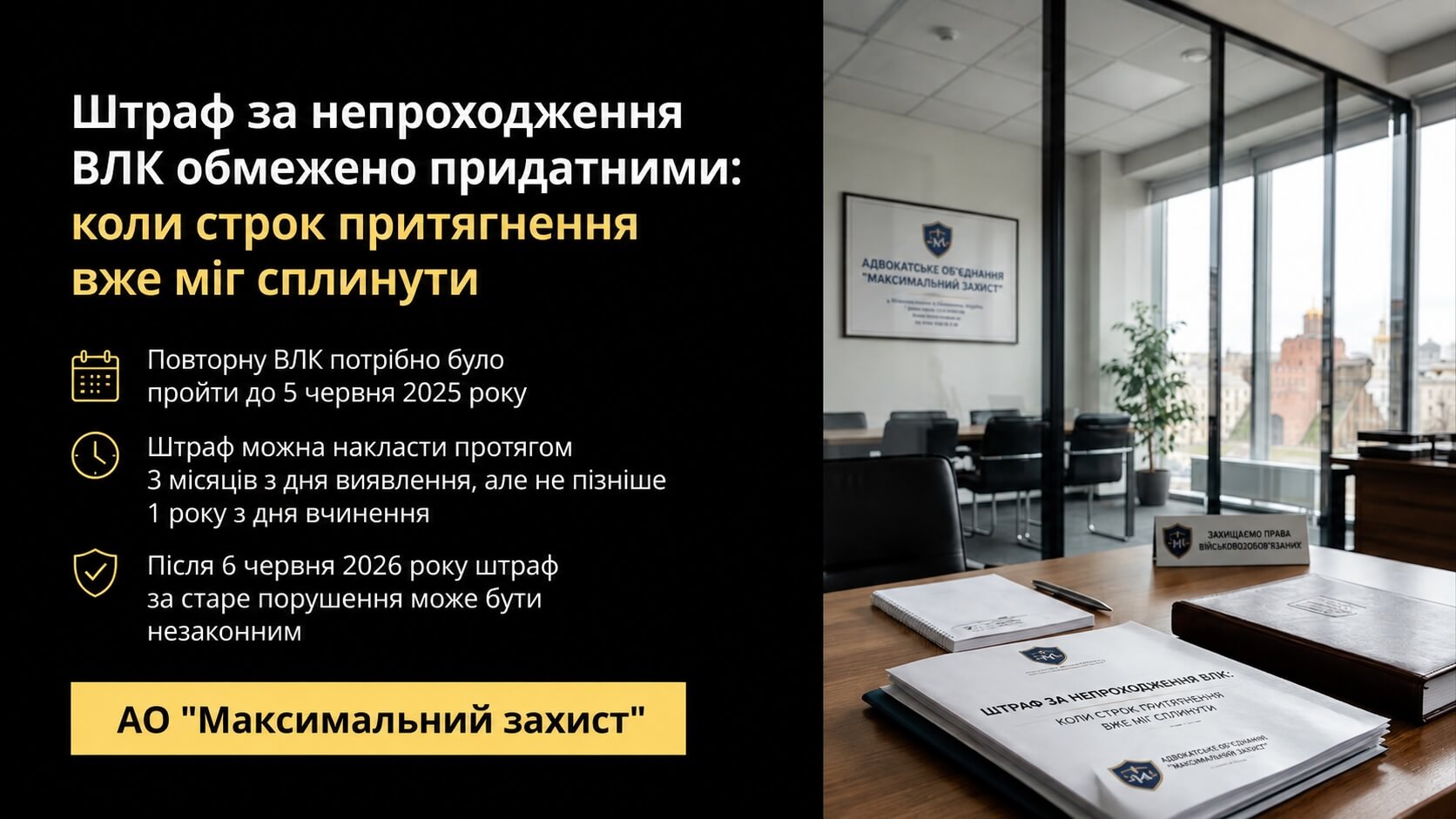 Адвокат консультує військовозобов’язаного – штраф за непроходження ВЛК обмежено придатними