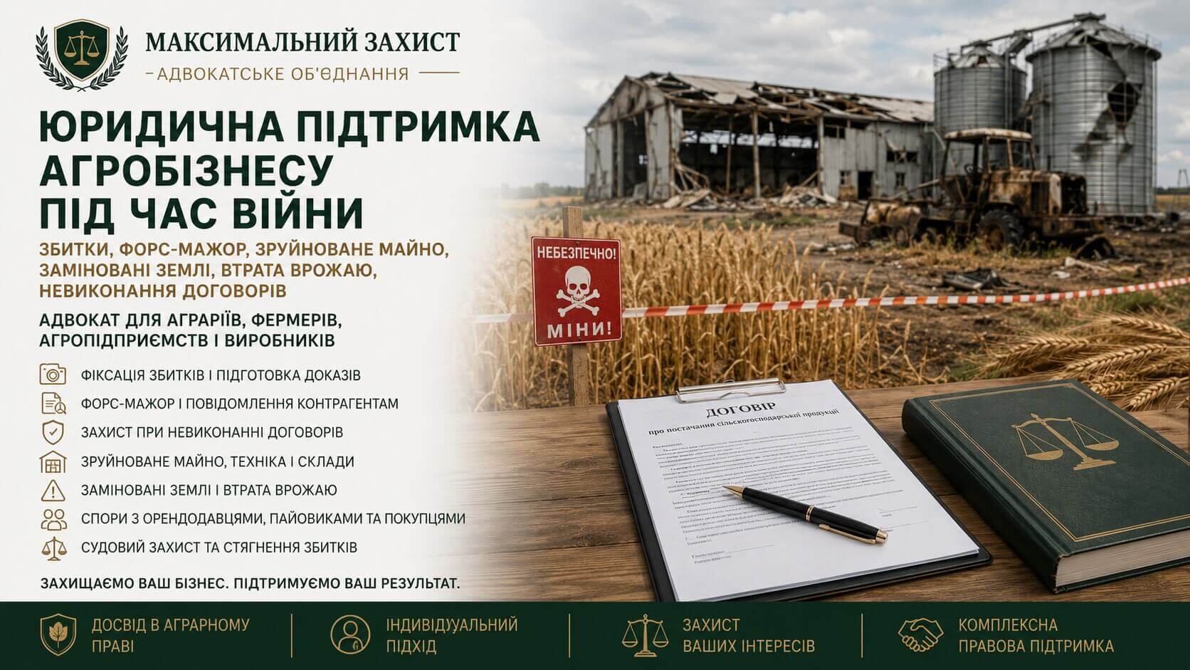 Адвокат консультує агропідприємство – юридична підтримка агробізнесу під час війни