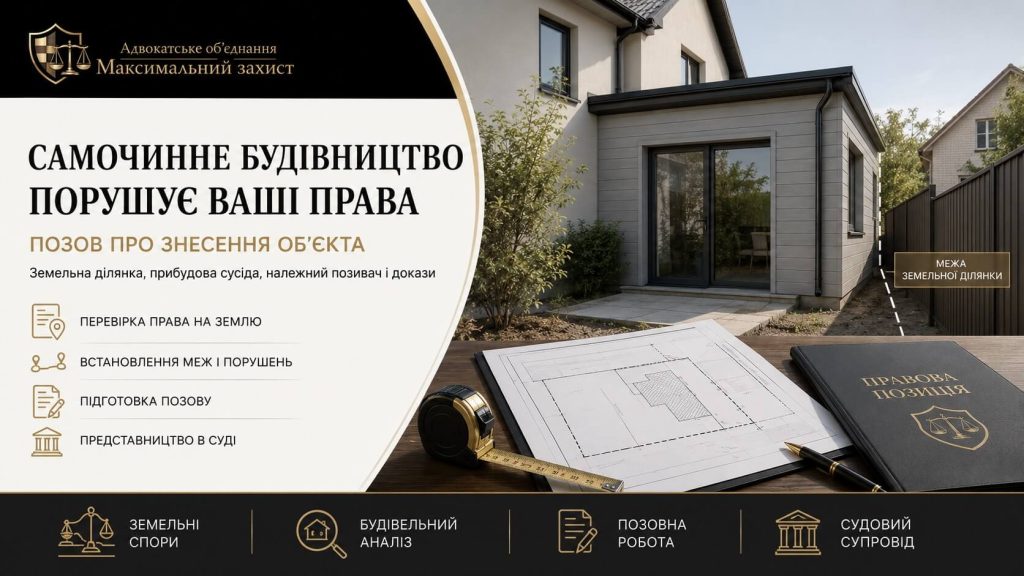 Спірна забудова біля межі земельної ділянки – позов про знесення самочинного будівництва