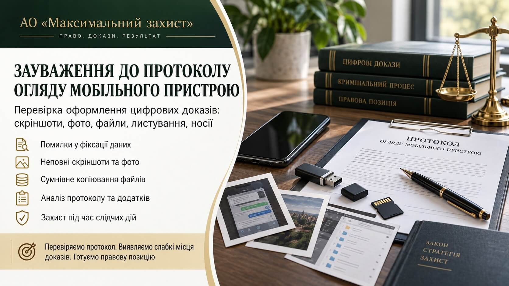 Смартфон і цифровий носій на робочому столі – перевірка протоколу огляду мобільного телефону